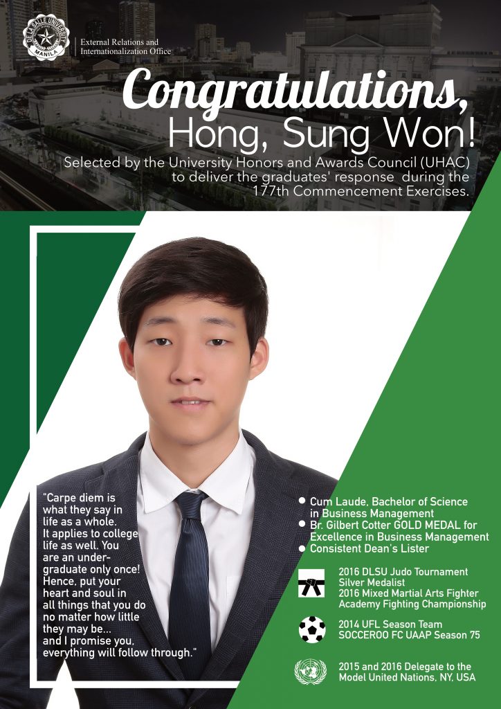 hong sung won de la salle university integrated marketing communications