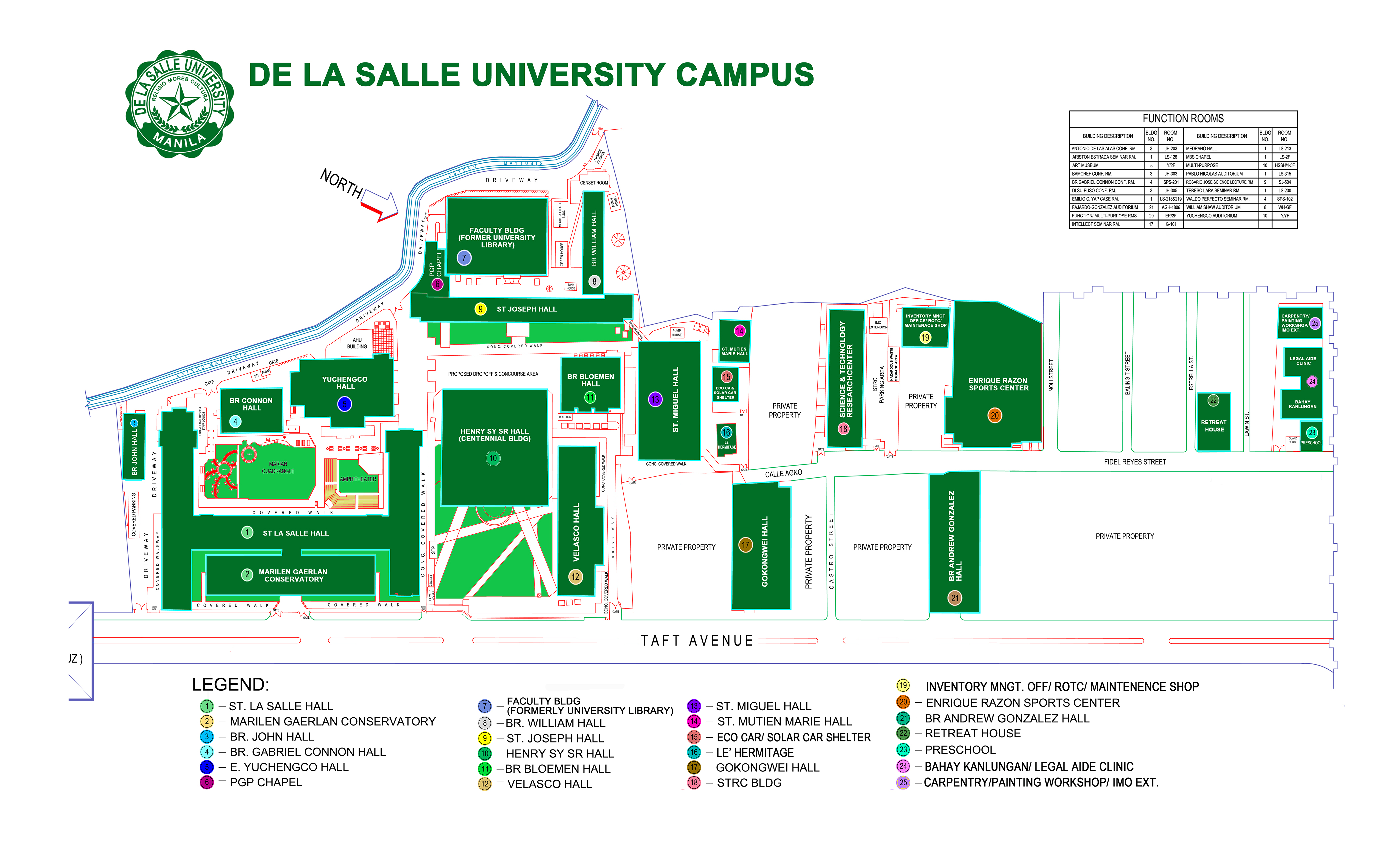 Campus Map Large De La Salle University