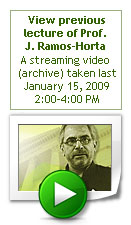 launch streaming video of his excellency professor jose ramos-horta's previous lecture taken last january 15, 2009