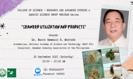 COS hosts Seaweed Utilization webinar with Dr. Marco Montaño