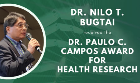 Professor Nilo Bugtai, PhD Becomes First Non-Medical Doctor to Receive PhilAAST’s Dr. Paulo C. Campos Award for Health Research