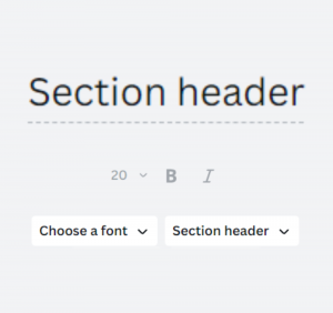 Canva Brandkit Section Header