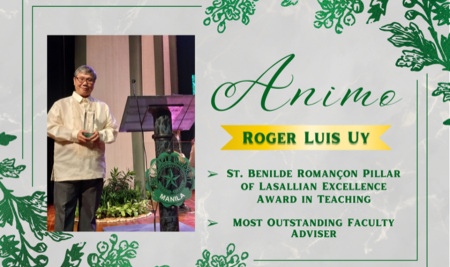 Celebrating Excellence:  Roger Luis Uy Honored with St. Benilde Romancon Pillar of Lasallian Excellence Award